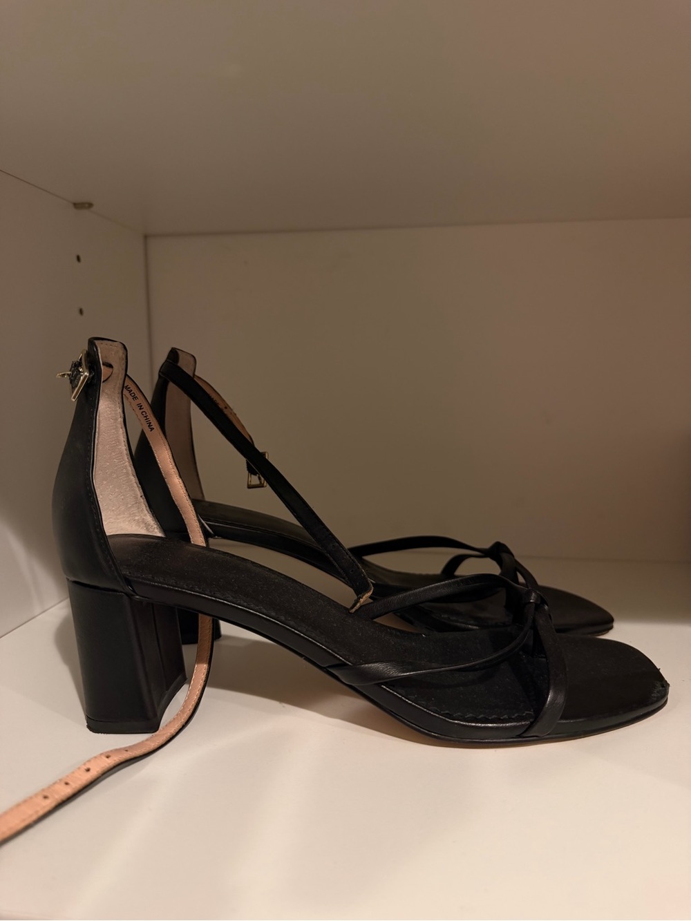 JCREW Women’s Black Strappy Block Heel Sandals